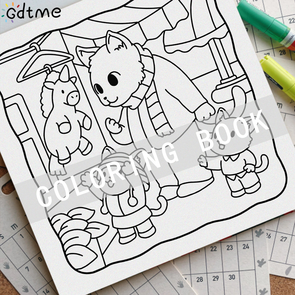 CINEMAL Coloring Book for Adults Featuring Cartoon Bold-easy Patterns for Relaxation Kids DIY Painting Drawing Books