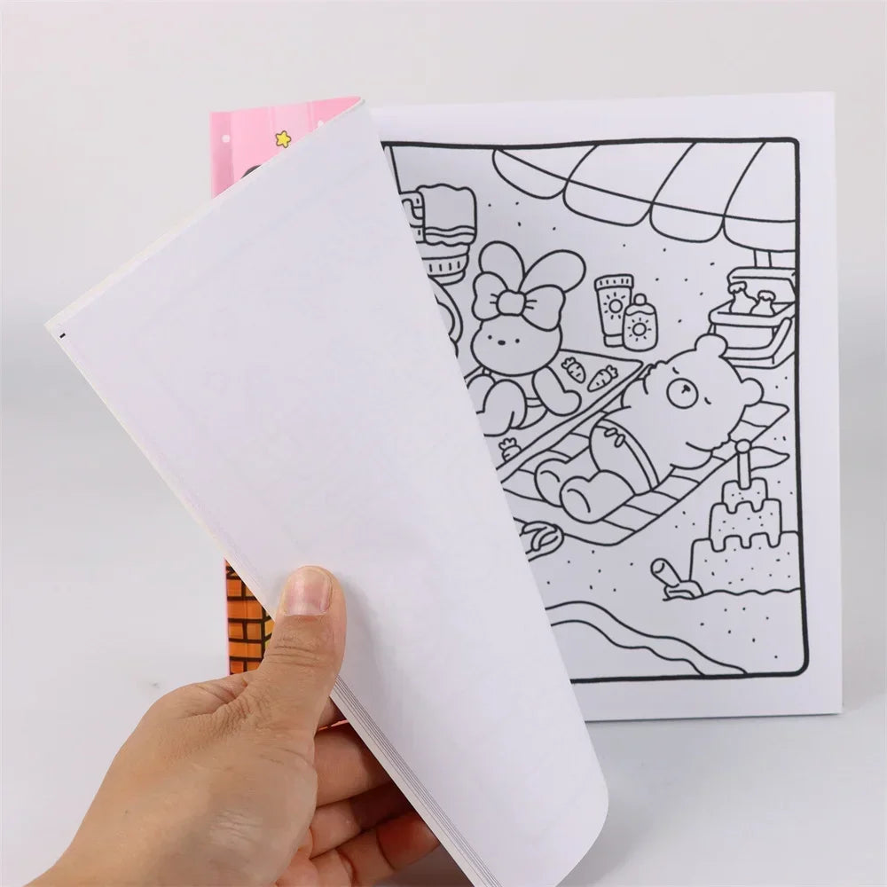 Coloring books for children's parties featuring colorful pictures, full of fun and allowing free coloring.