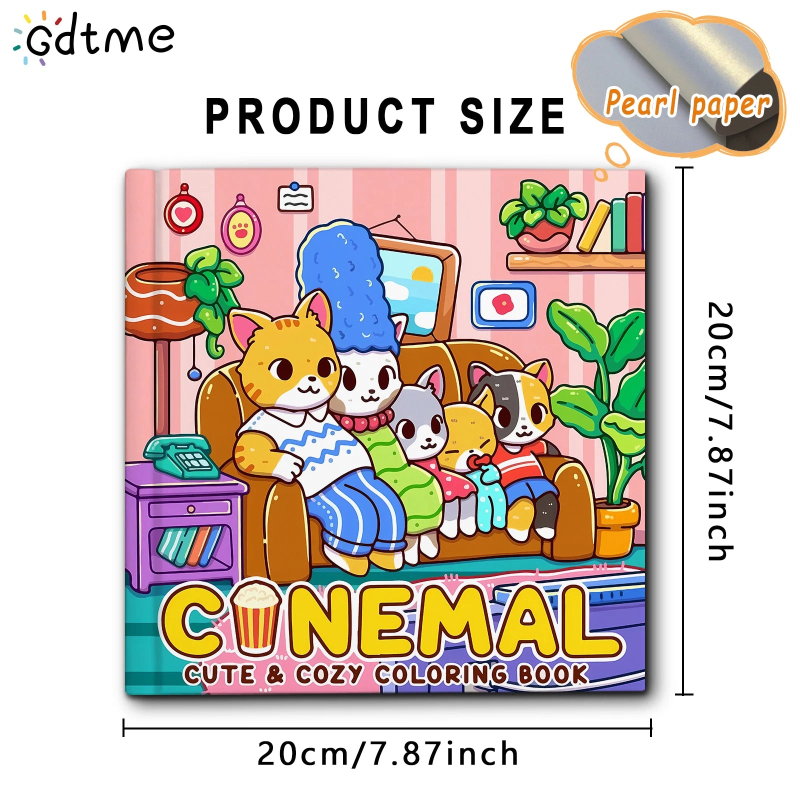 CINEMAL Coloring Book for Adults Featuring Cartoon Bold-easy Patterns for Relaxation Kids DIY Painting Drawing Books
