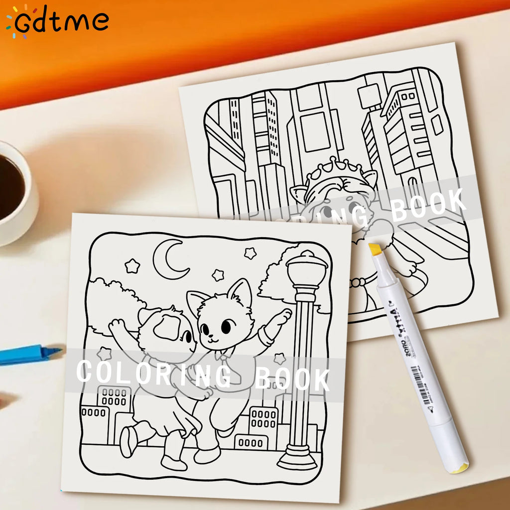 CINEMAL Coloring Book for Adults Featuring Cartoon Bold-easy Patterns for Relaxation Kids DIY Painting Drawing Books