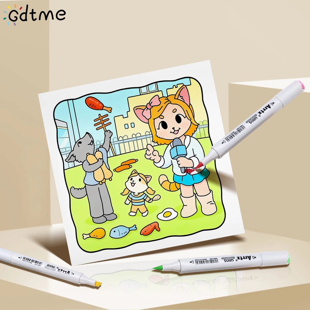 CINEMAL Coloring Book for Adults Featuring Cartoon Bold-easy Patterns for Relaxation Kids DIY Painting Drawing Books