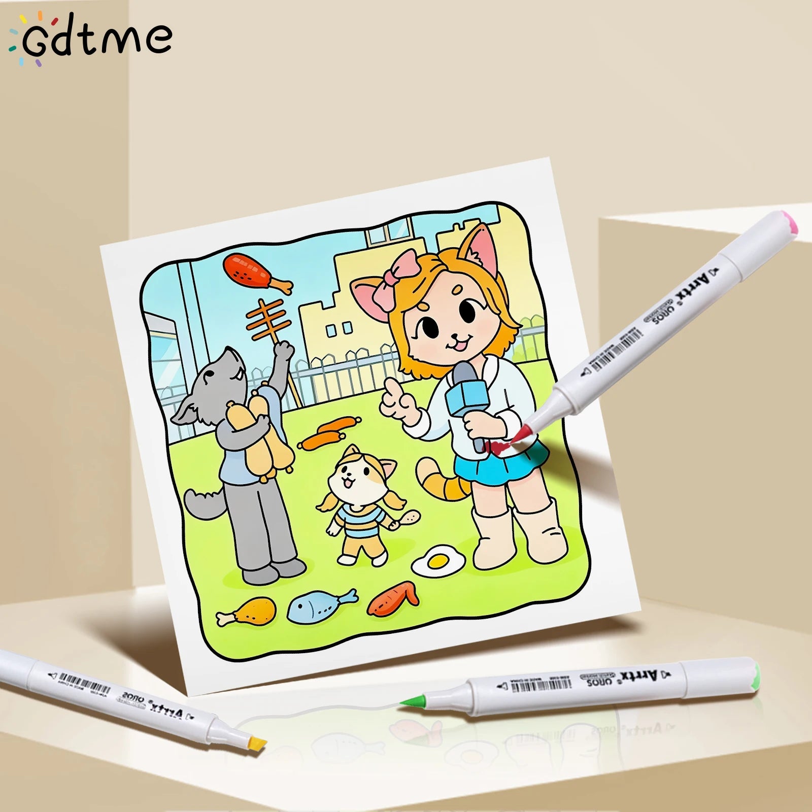 CINEMAL Coloring Book for Adults Featuring Cartoon Bold-easy Patterns for Relaxation Kids DIY Painting Drawing Books