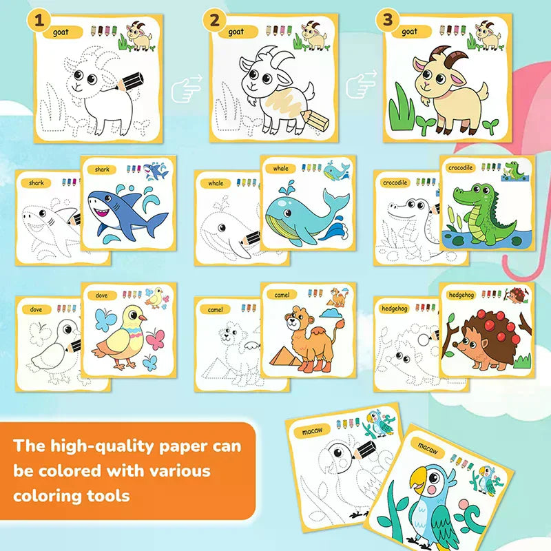 Children's Coloring Book For 3-6 Years Old, Suitable For Boys/girls In Early Childhood Education Coloring Book (Set Of 10 Books)