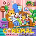 CINEMAL Coloring Book for Adults Featuring Cartoon Bold-easy Patterns for Relaxation Kids DIY Painting Drawing Books