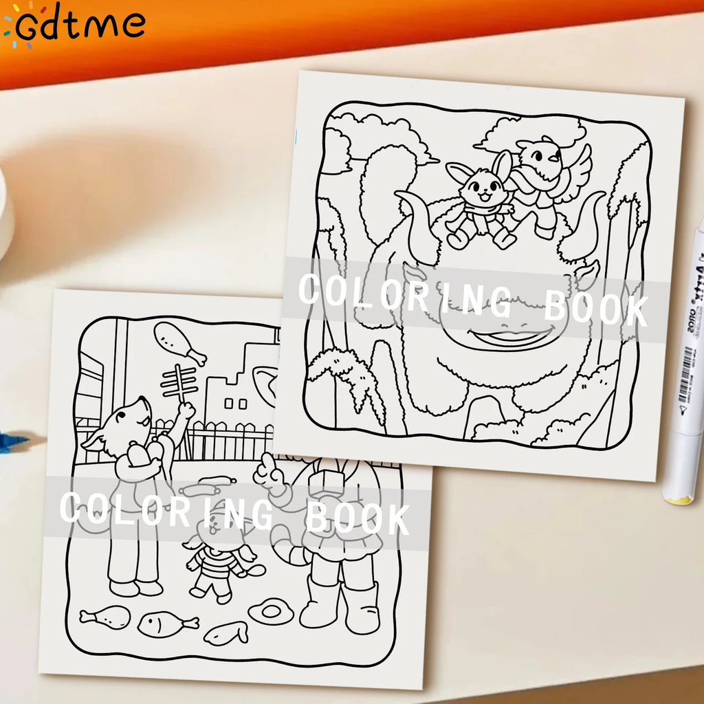 CINEMAL Coloring Book for Adults Featuring Cartoon Bold-easy Patterns for Relaxation Kids DIY Painting Drawing Books
