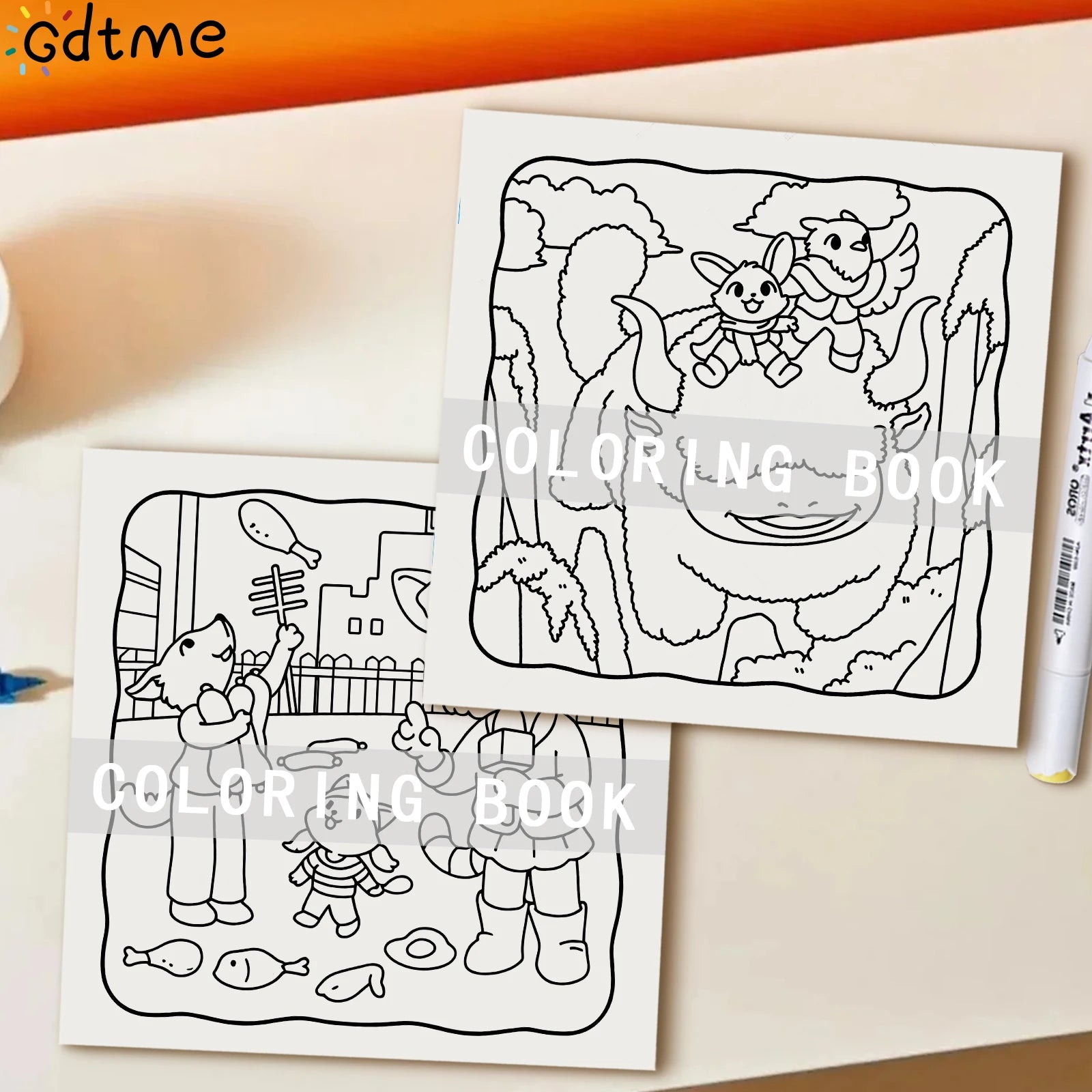 CINEMAL Coloring Book for Adults Featuring Cartoon Bold-easy Patterns for Relaxation Kids DIY Painting Drawing Books